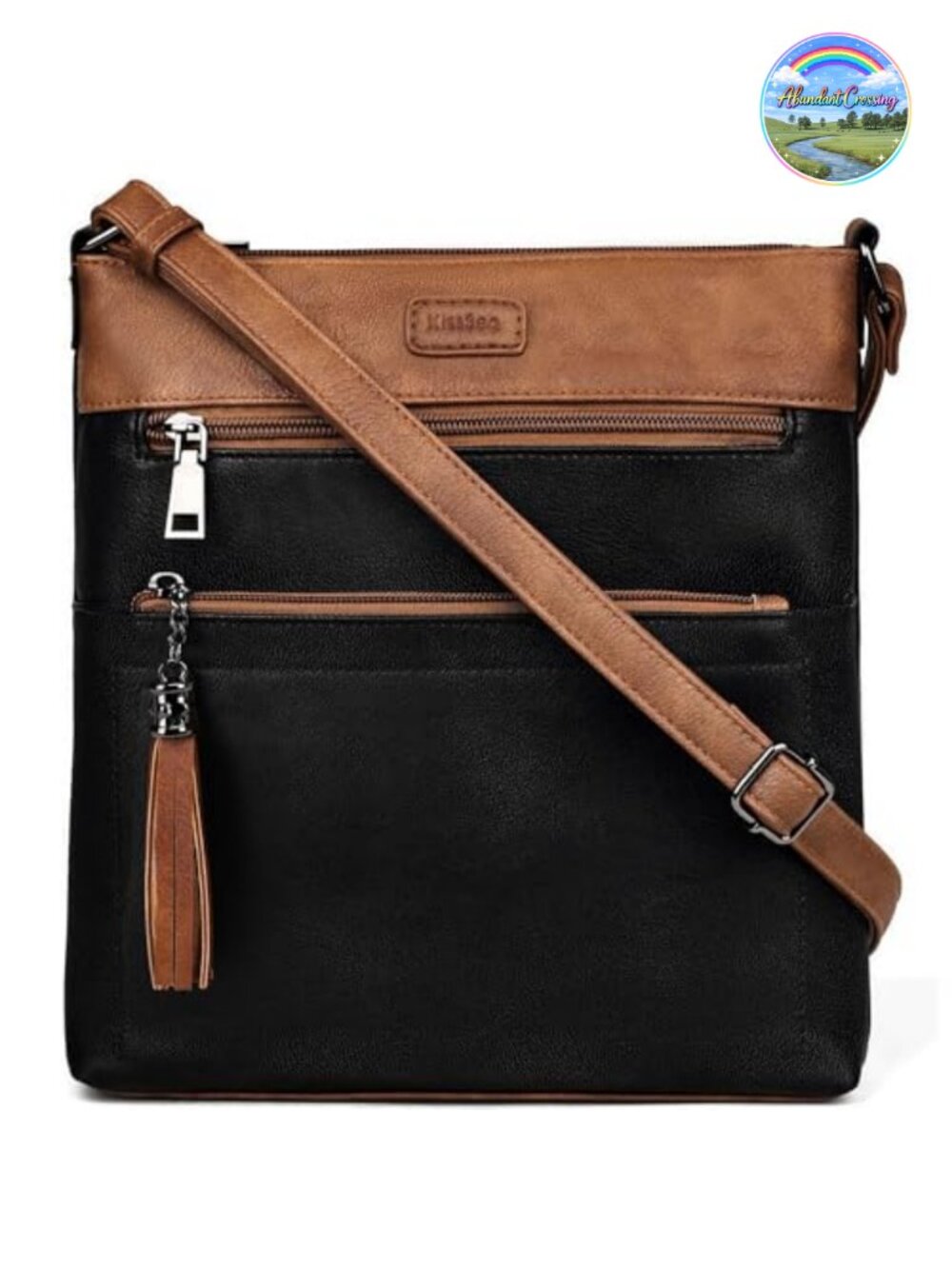 Leather Crossbody Bag for Women Travel Purse Adjustable Strap Multi-Pocket